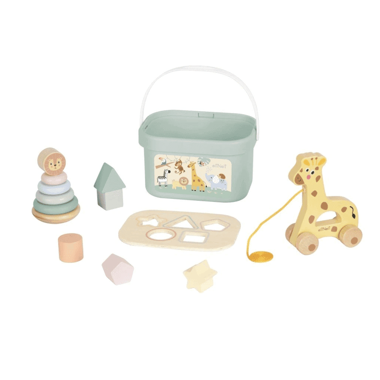 Montessori Elis Design 4 in 1 Toys Set Zoo