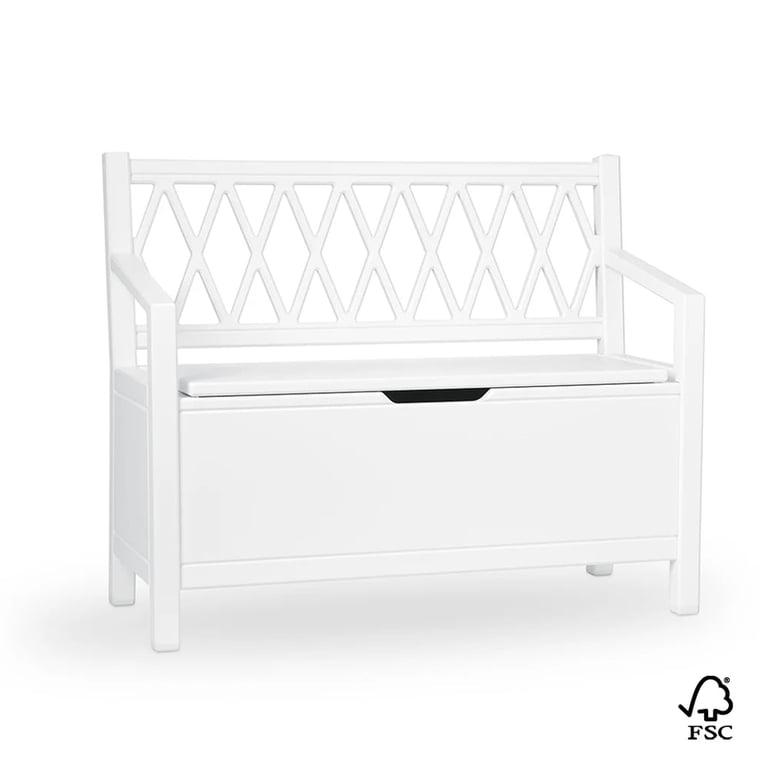 Montessori Camcam Copenhagen Harlequin Storage Bench White