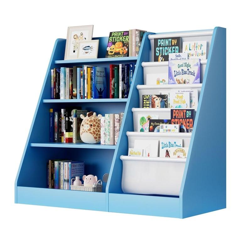 Montessori Hedo Ajim Front-facing Sling Bookshelf Blue