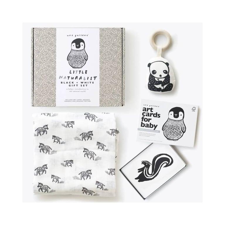 Montessori Wee Gallery Newborn Baby Gift Set Black and White