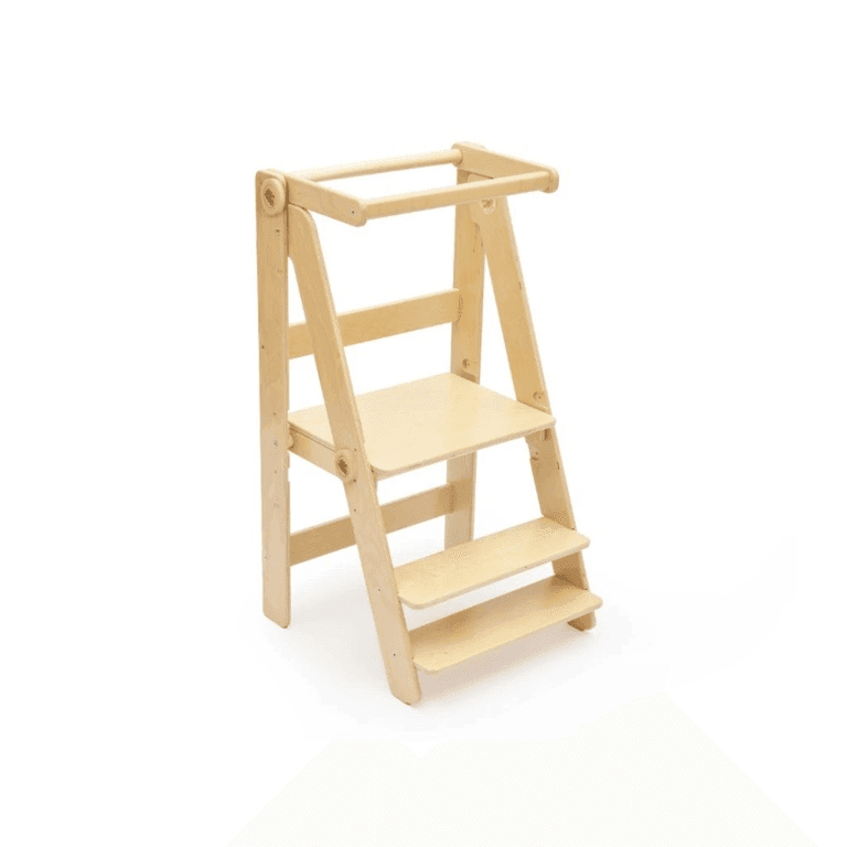 Montessori Elis Design Foldable Toddler Tower Moon Natural