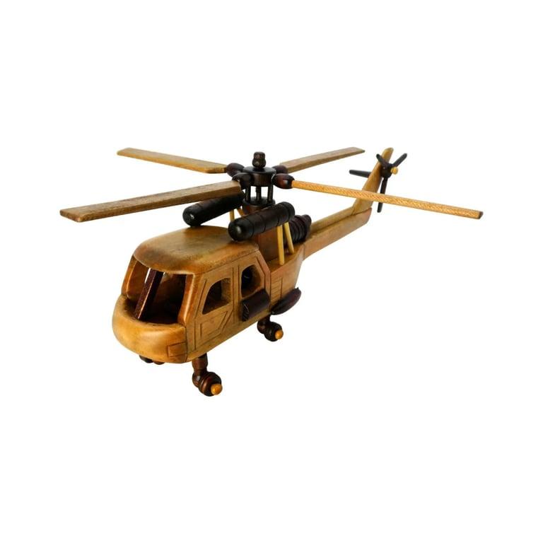 Montessori REU Pilot Toys Medium Wood Helicopter