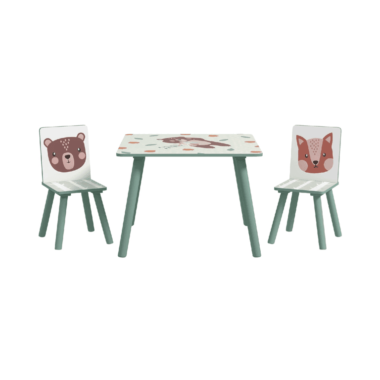 Montessori Zonekiz Table and Chair Set Green