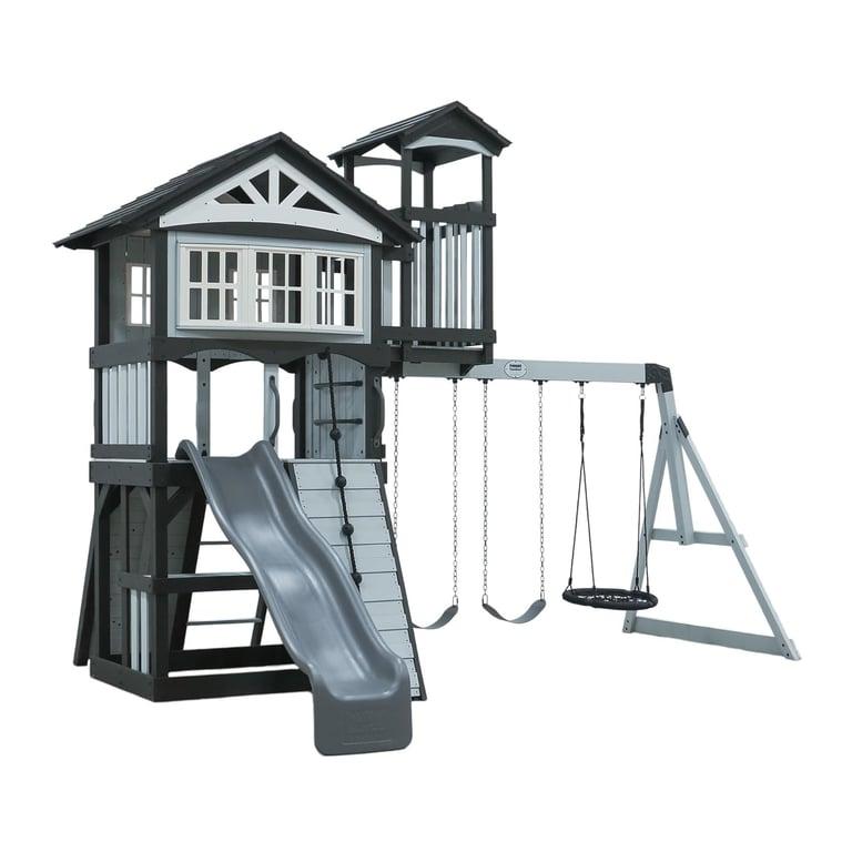 Montessori Backyard Discovery Whispering Point All Cedar Wooden Swing Set