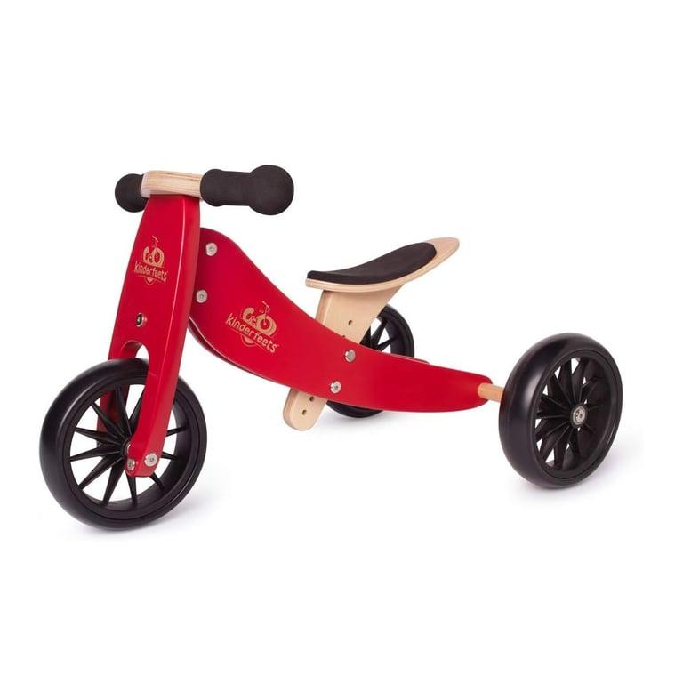 Montessori Kinderfeets Tiny Tot 2-in-1 Trike Balance Bike Cherry Red