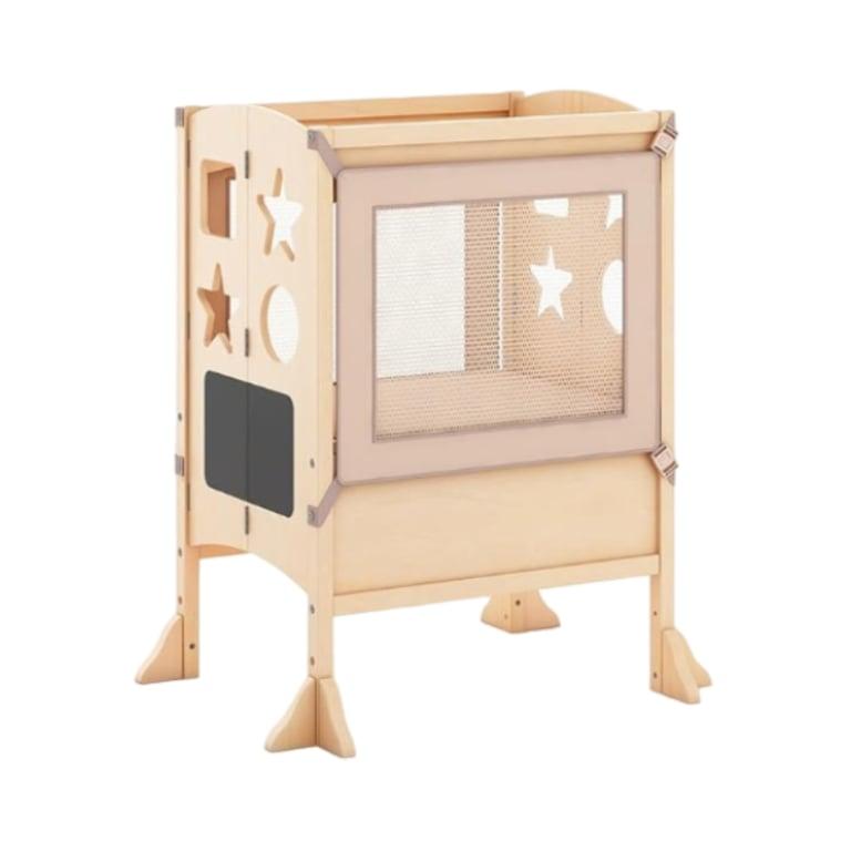 Montessori Guidecraft Twin Toddler Tower Kitchen Helper Classic Natural