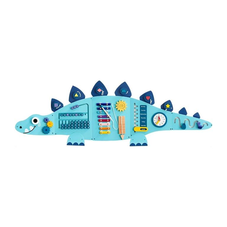 Montessori Beright Dinosaur Wall Busy Board Blue