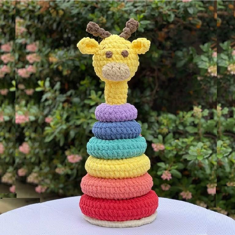 Montessori AniWares Plush Stacker Crochet Giraffe