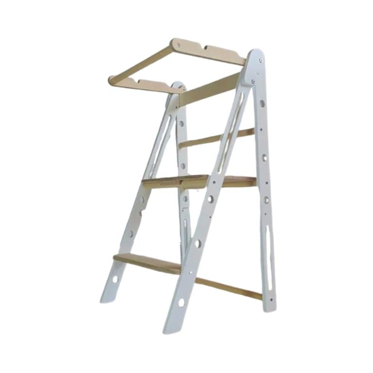 Montessori YkKids Foldable Toddler Tower Semi-White