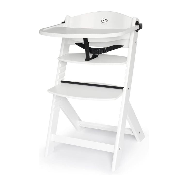 Montessori Kinderkraft ENOCK Wooden High Chair Wooden Full White