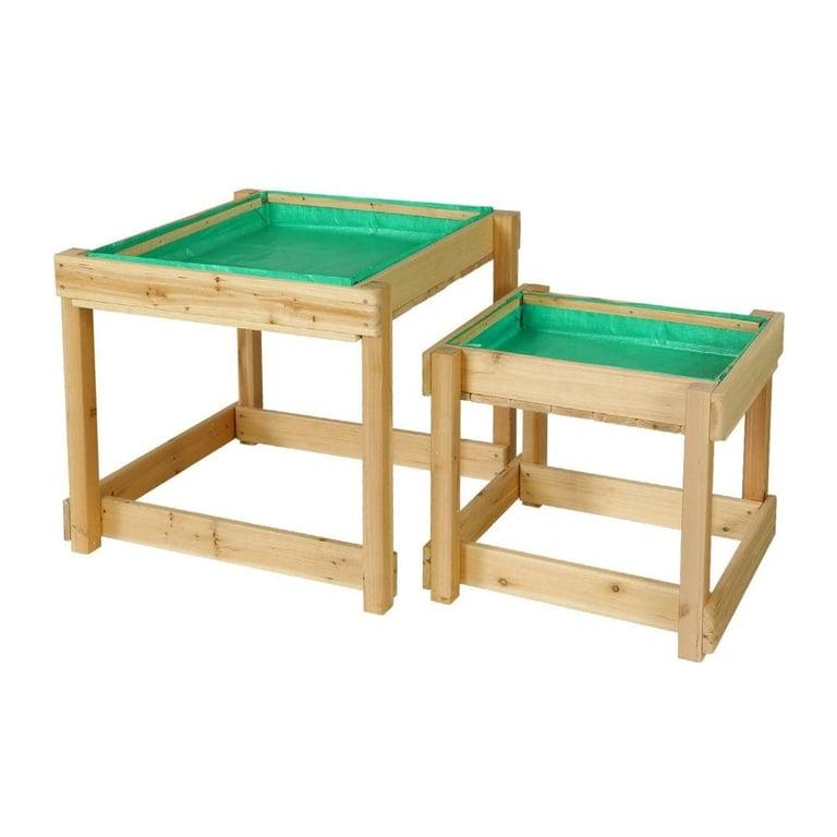 Montessori Keezi Kids Sandpit and Wooden Water Table Pit Play