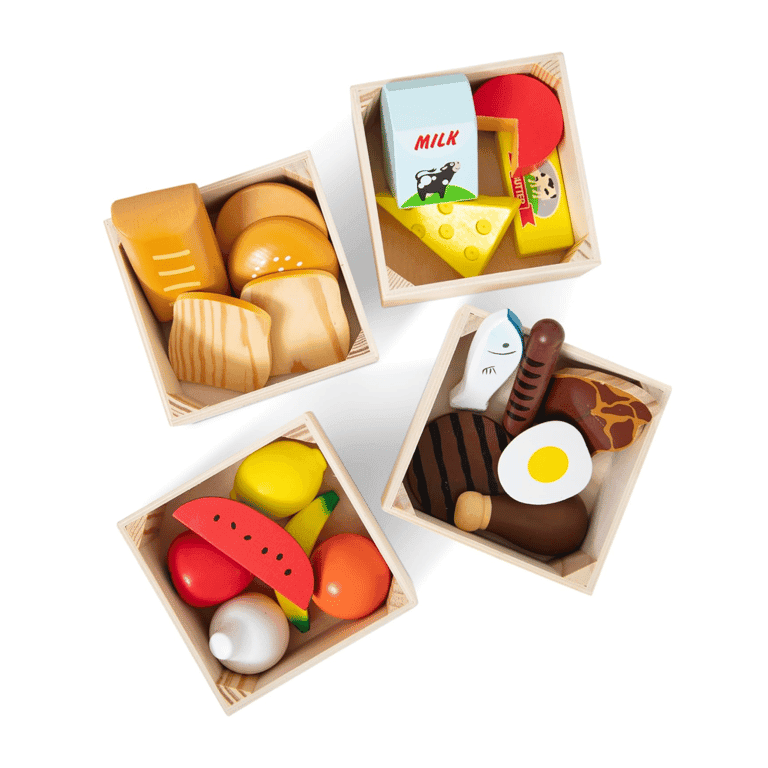 Montessori Melissa & Doug Food Groups Grocery Crates Set