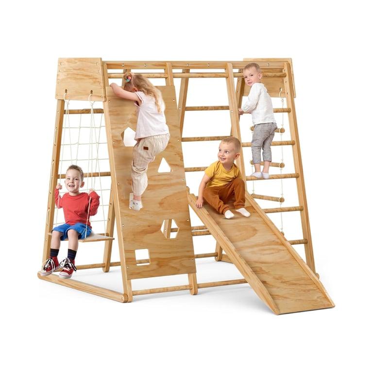 Montessori Amictoy Indoor 8-in-1 Jungle Gym Playset for Kids