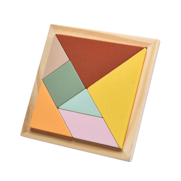 Montessori Childlike Behavior Wooden Tangram Puzzle