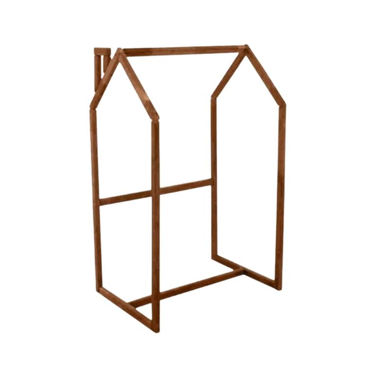 Montessori BusyWood Kids Clothing Rack Dark
