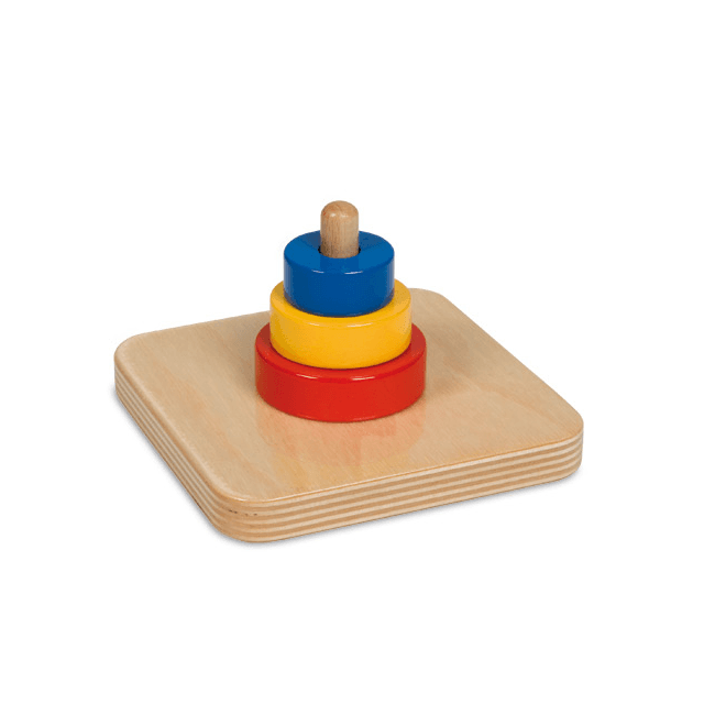 Montessori E&O Montessori Three Discs on a Vertical Dowels