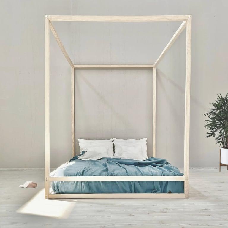 Montessori Simre Kids Four Poster Floor Bed Queen