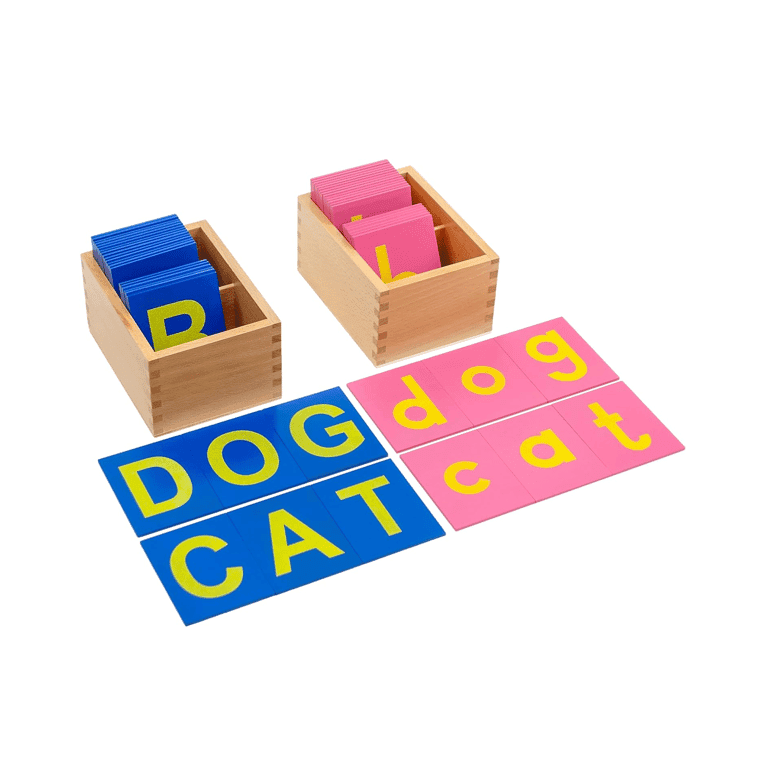 Montessori Hidoggy Montessori 26 Lower and Capital Case Sandpaper Letters