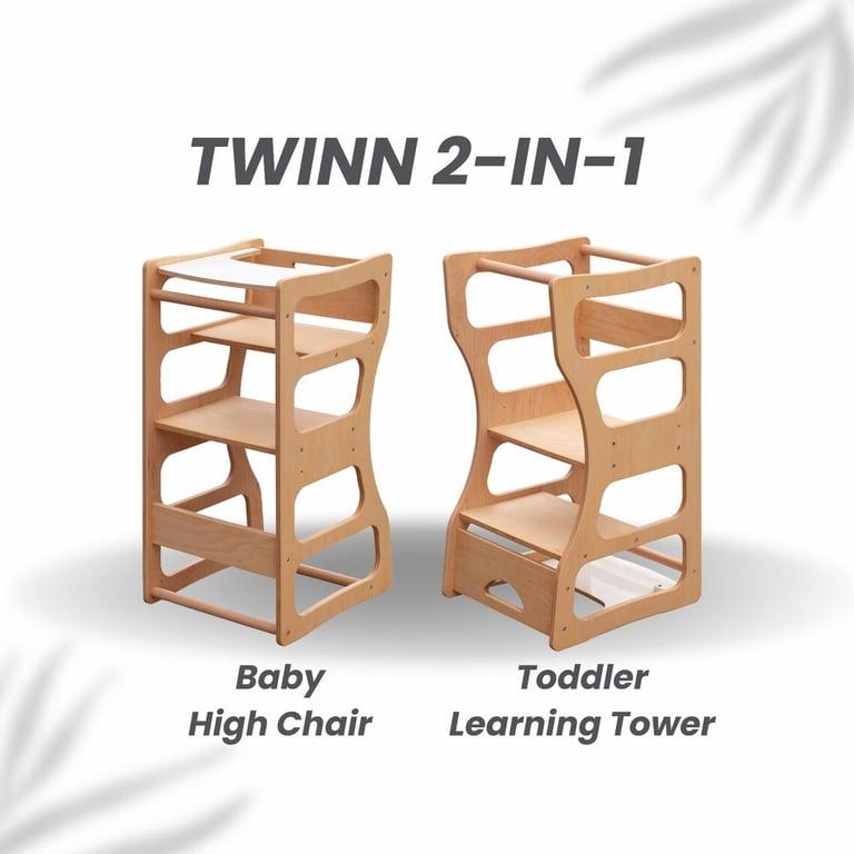 Montessori Pegasus Toys Furniture Twinn 2in1 Baby High Chair and Toddler Tower