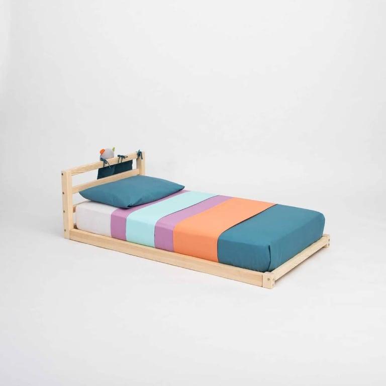 Montessori Sweet Home From Wood Floor Bed Full Pine Wood