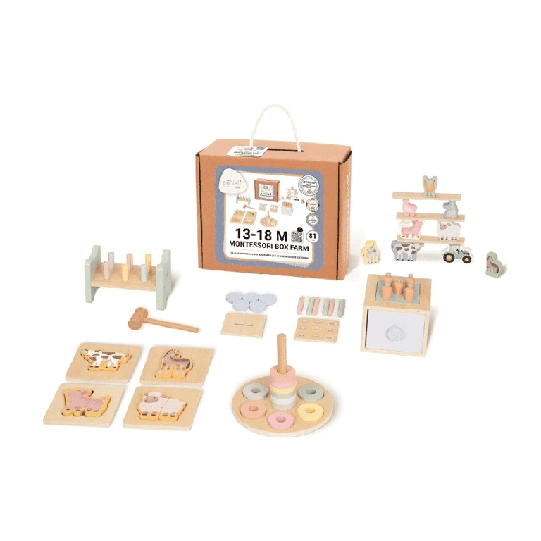 Montessori Elis Design Gift Set for 13-18 Months Farm