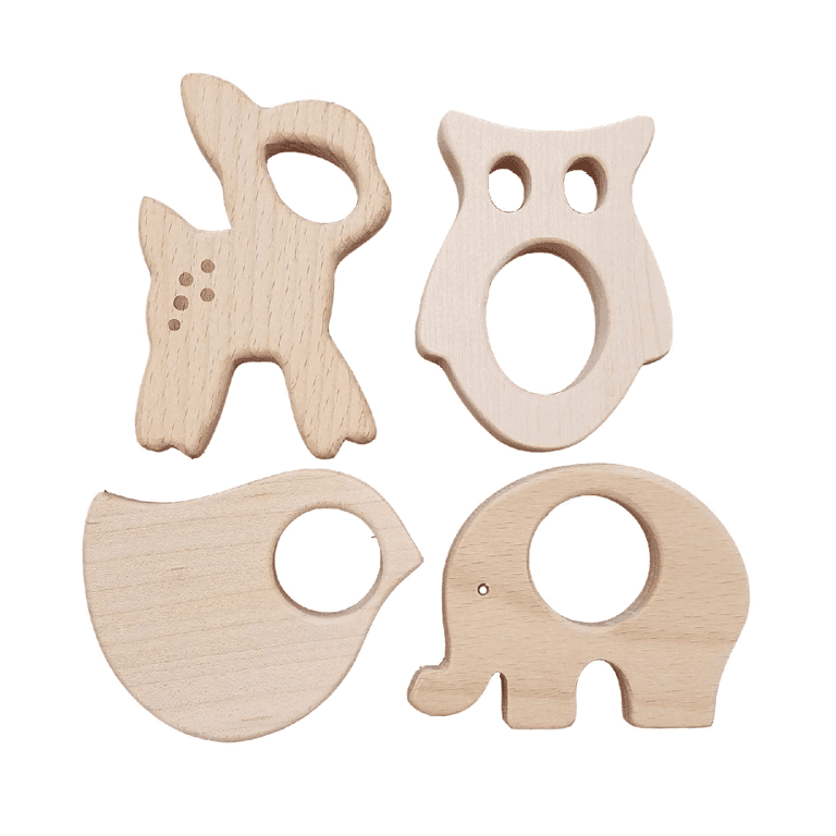 Montessori Mali Wear Teether Natural 4-Piece