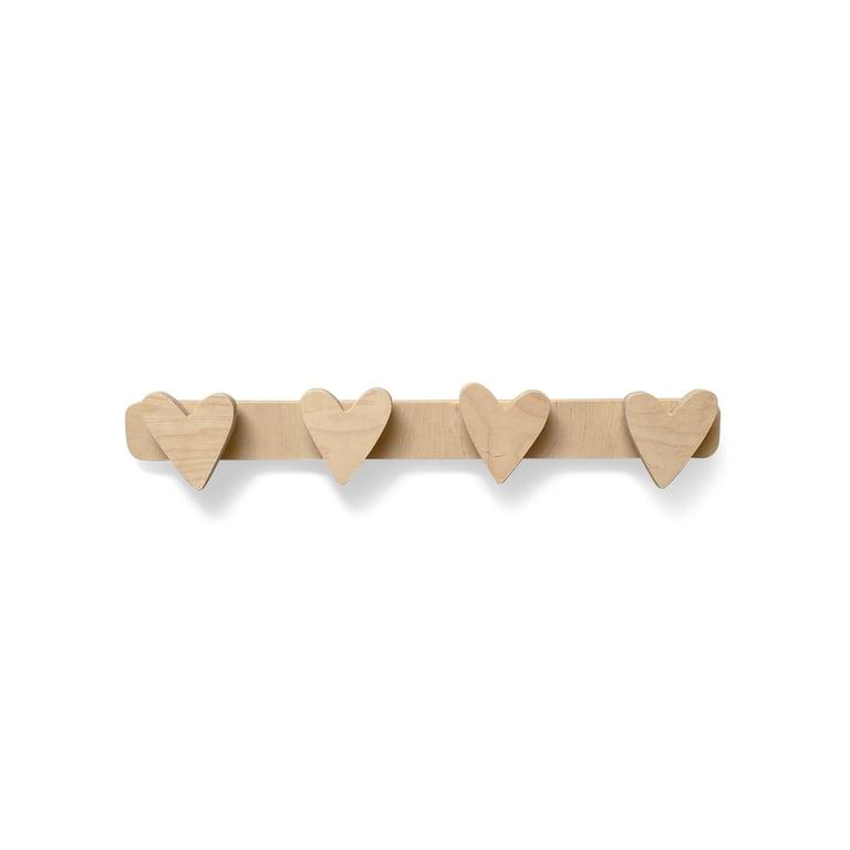 Montessori toddie.nl Wooden Coat Rack Hearts