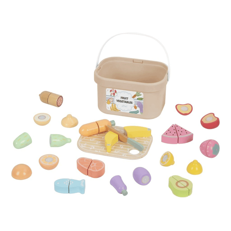 Montessori Elis Design Fruit and Vegetable Slicing Toy With Box