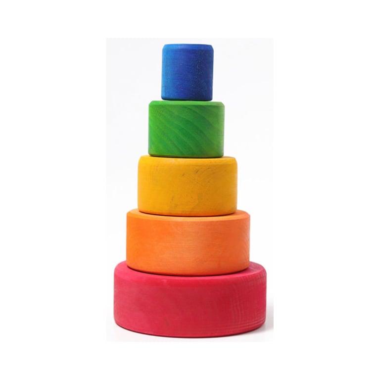 Montessori Grimm's Rainbow Stacking Bowls Red to Blue