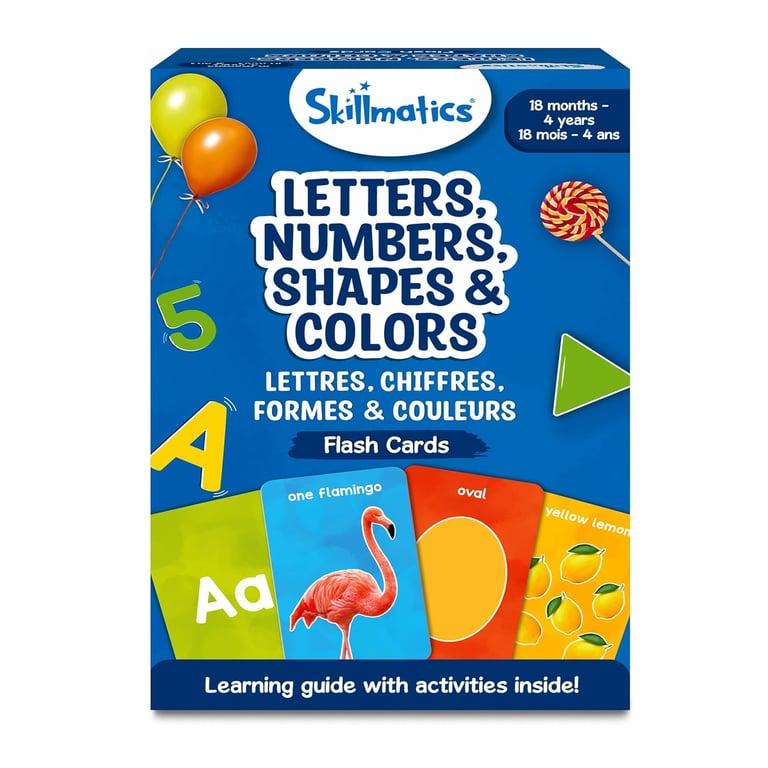 Montessori Skillmatics Thick Flash Cards for Toddlers Letters, Numbers, Shapes & Colors