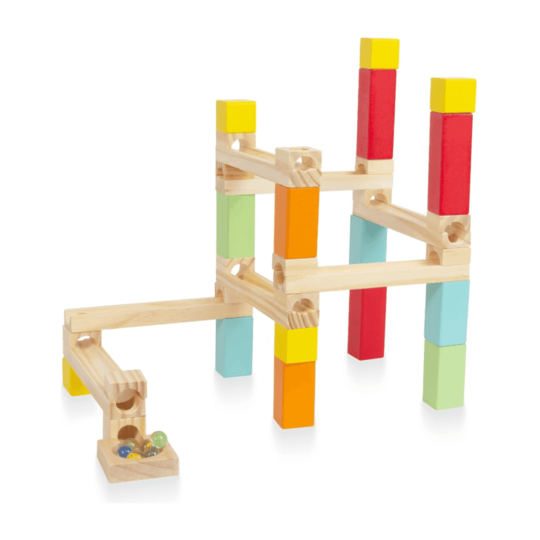 Montessori WOODENFUN Marble Run Building Blocks