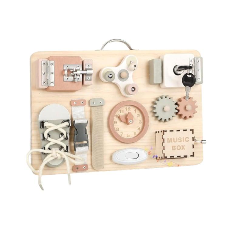 Montessori Joyreal Wooden Busy Board Neutral