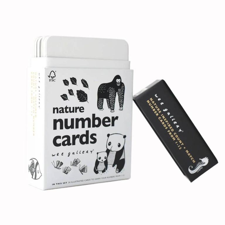 Montessori Wee Gallery Black and White Nature Number Cards