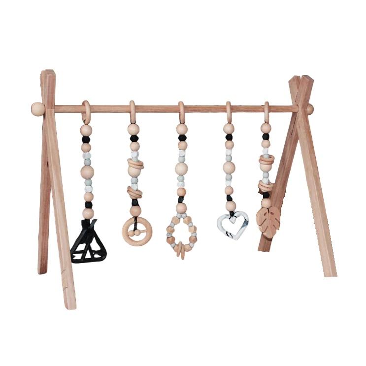 Montessori Arabella + Autumn Deluxe Raw Beechwood Play Gym Twin Frame