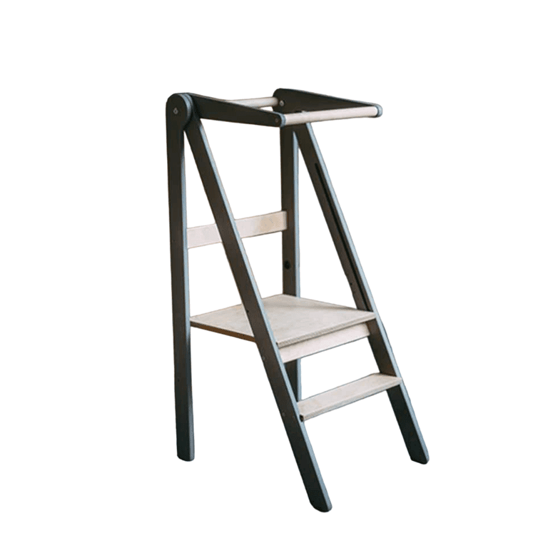 Montessori leg&go Foldable Toddler Tower With Stabilizer Gray