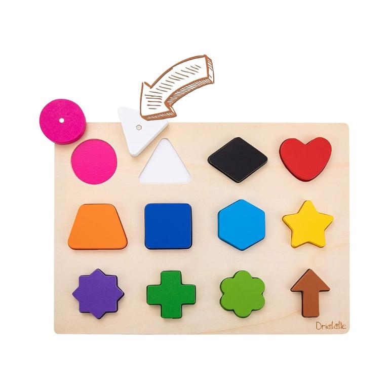 Montessori Driddle4Little Magnetic Wooden Shape Puzzle