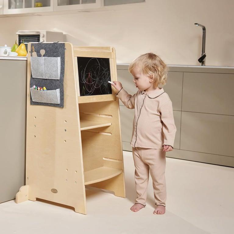 Montessori Allis Baby Toddler Tower With Blackboard and Whiteboard
