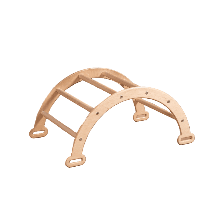 Montessori REU Wood and Hearts Small Climbing Arch Wood