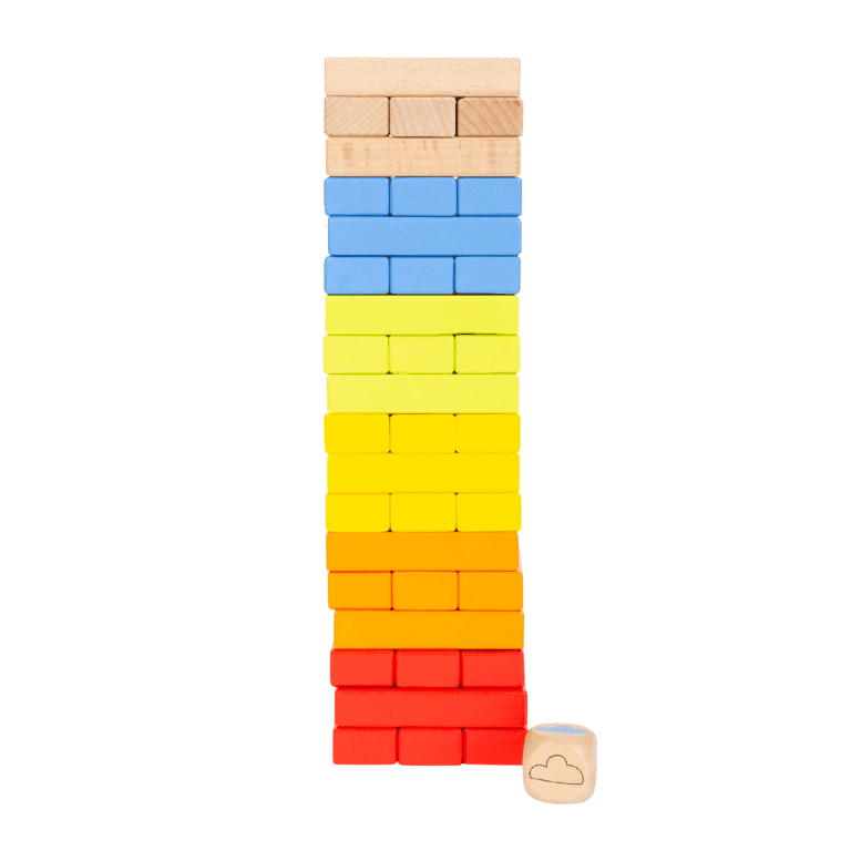 Montessori Small Foot Jenga Rainbow