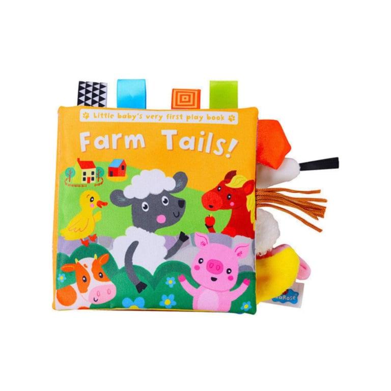 Montessori Clever Toys Box Animal Tails Soft Book Farm