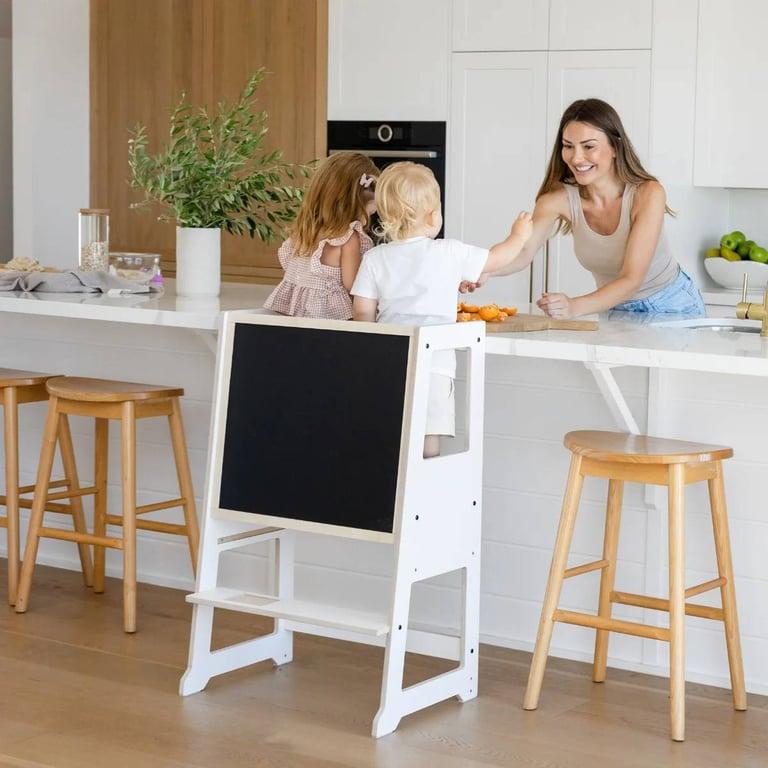 Montessori Little Big Learning Double Toddler Tower White