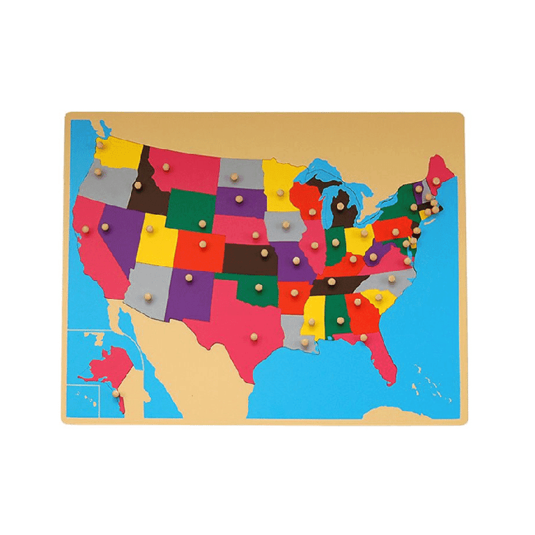 Montessori Kid Advance Montessori Puzzle Map of USA