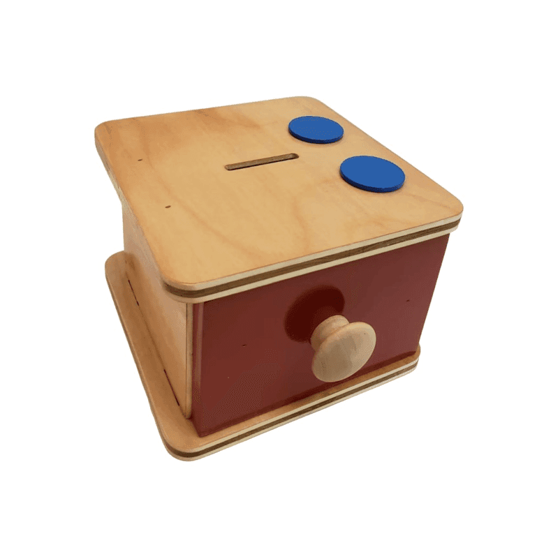 Montessori Nafees Creations Infant Coin Boxes Bare Wood Waxed