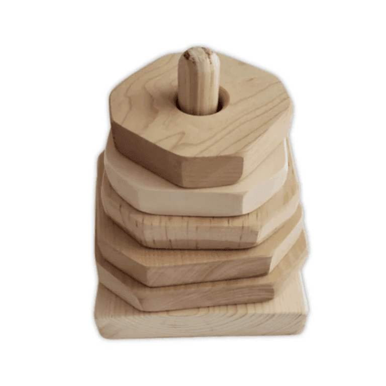 Montessori The Montessori Room Natural Wood Stacking Toy