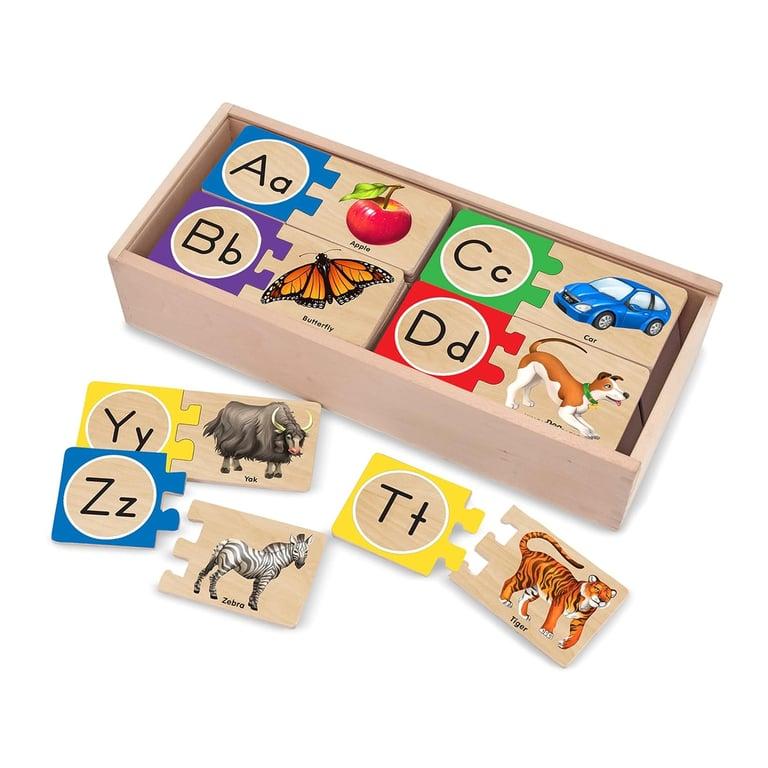 Montessori Melissa & Doug Self-Correcting Developmental Toy Letter Puzzles