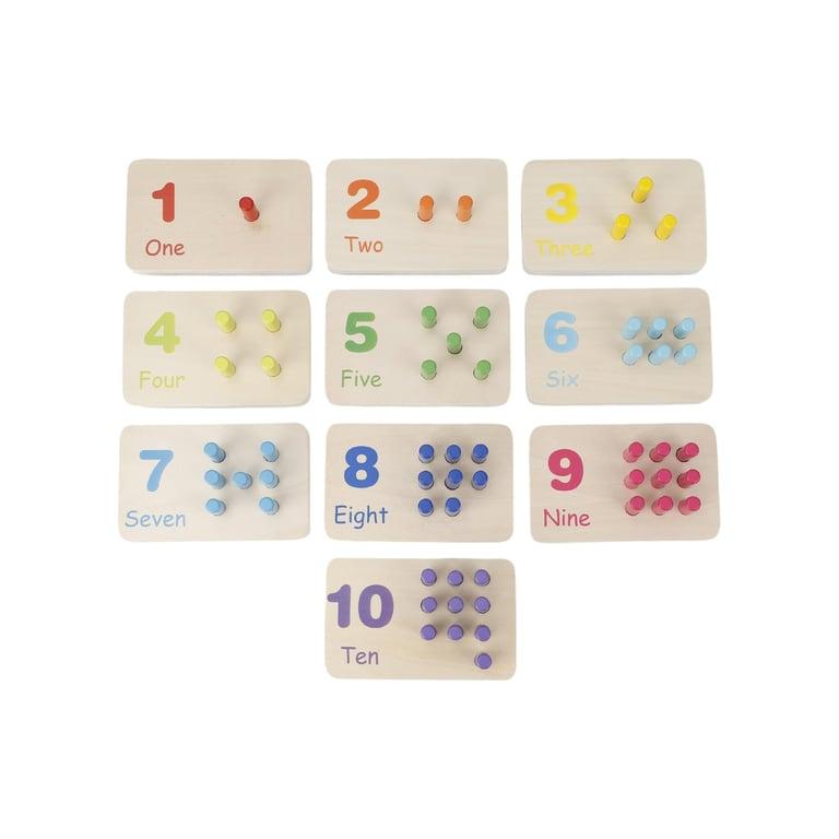 Montessori NOOLY Montessori Wooden Counting Number Peg