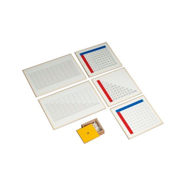 Montessori Montessori Outlet Multiplication Working Charts