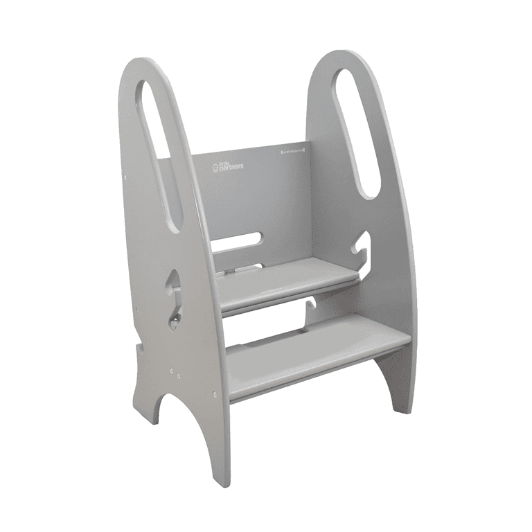 Montessori Little Partners The Growing Step Stool Stone Gray