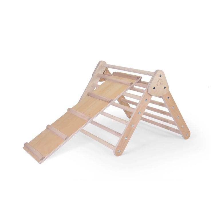 Montessori Lily & River Little Climber Birch Natural Wood With Reversible Ladder and Slide