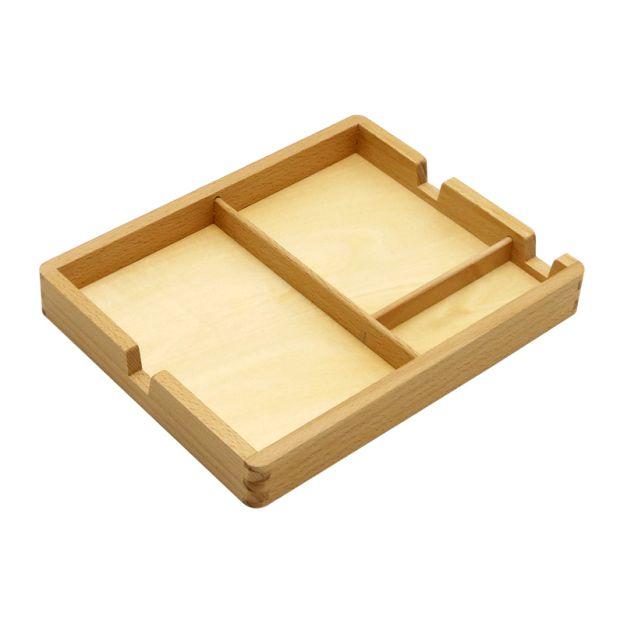 Montessori Kid Advance Montessori 3-Part Cards Wooden Tray